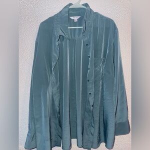 Nine West Blue Button-Up